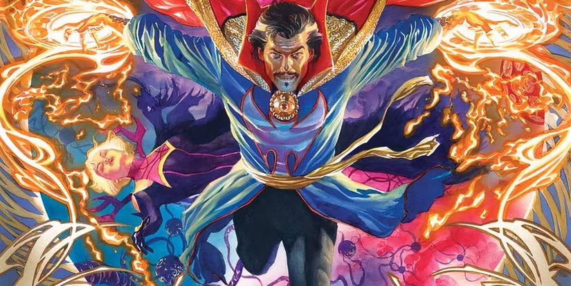 Marvel Comics' Doctor Strange surging with power.