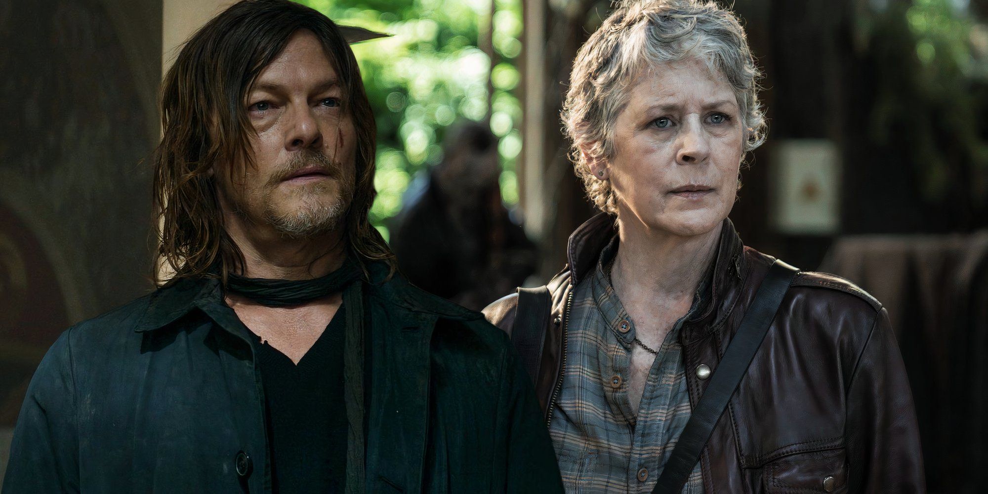 Norman Reedus as Daryl and Melissa McBride as Carol in The Walking Dead: Daryl Dixon season 2