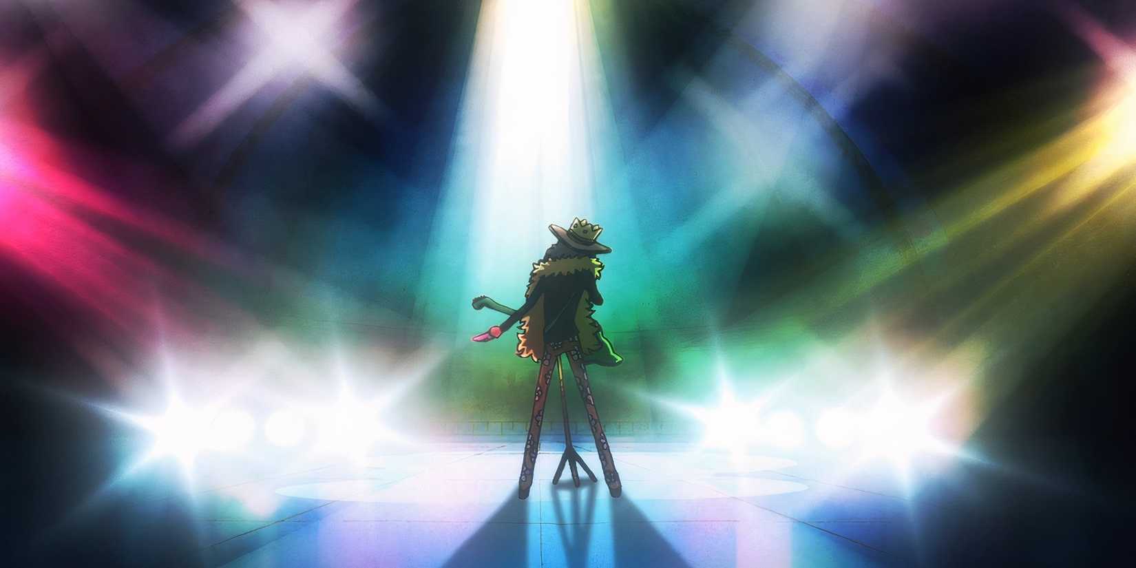 Brook putting on a concert in the Fishman Island remake