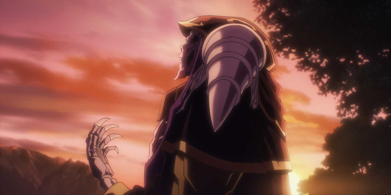 Overlord The Sacred Kingdom Ains at sunset