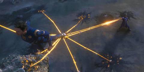 Phastos trapping Ikaris in Eternals