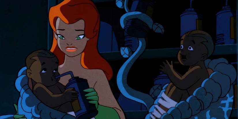 Poison Ivy cuidando de bebês em House and Garden