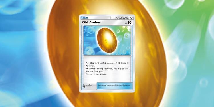 old amber pokemon card Aerodactyl 142/165 - - 151 - Evolution Set you may discard Old Amber from play Old Amber Majestic Dawn -