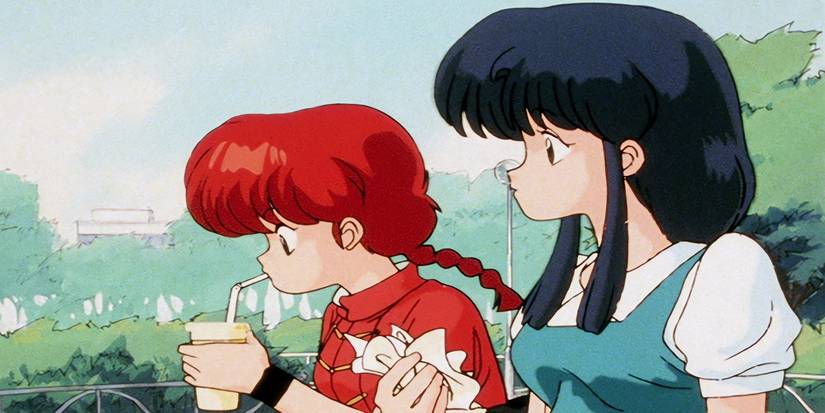Ranma и Акане едят вместе и наслаждаются своим временем.