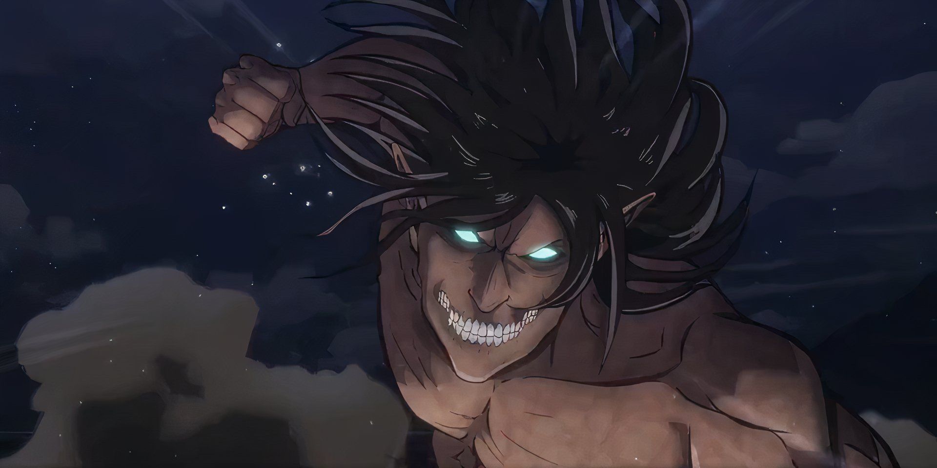 Requiem's animation of Eren's Attack Titan, arm pulled back ready to punch
