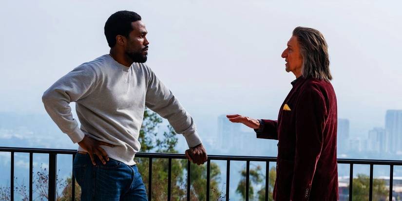 Simon Williams speaking to Trevor Slattery in Wonder Man