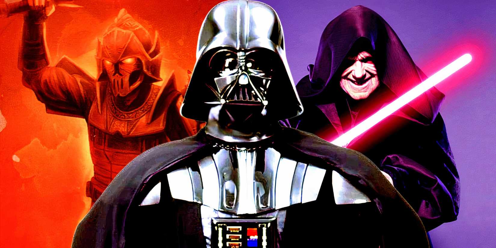 Darth Bane, Darth Vader, Darth Sidious.