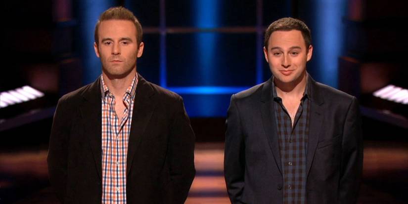 Steven Bofill and Brian Shimmerlik standing together on Shark Tank.