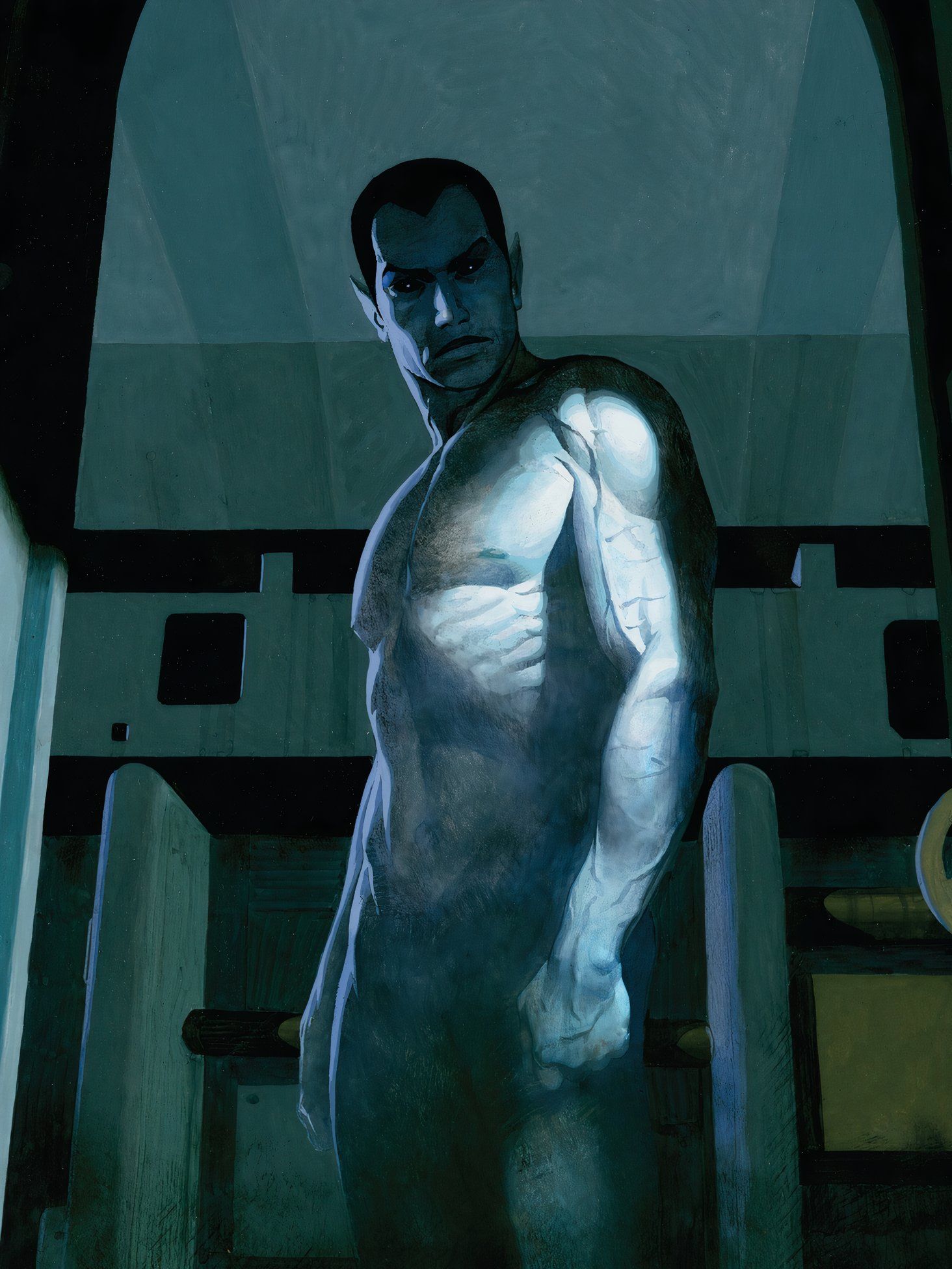 Namor stares down a crew of submariners.