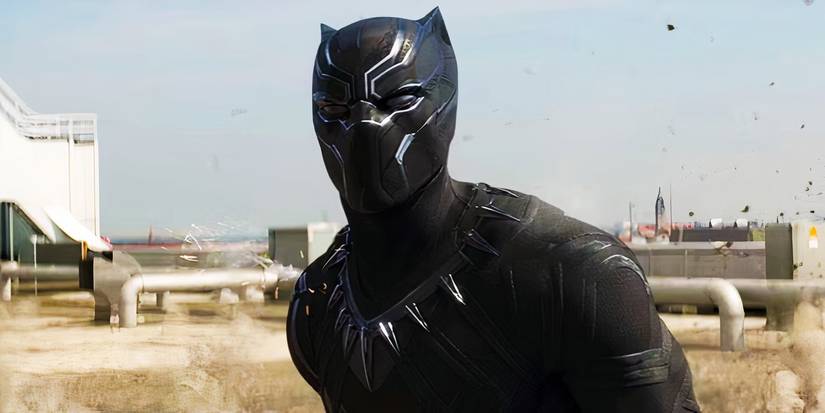 T'Challa fighting as Black Panther in Captain America Civil War