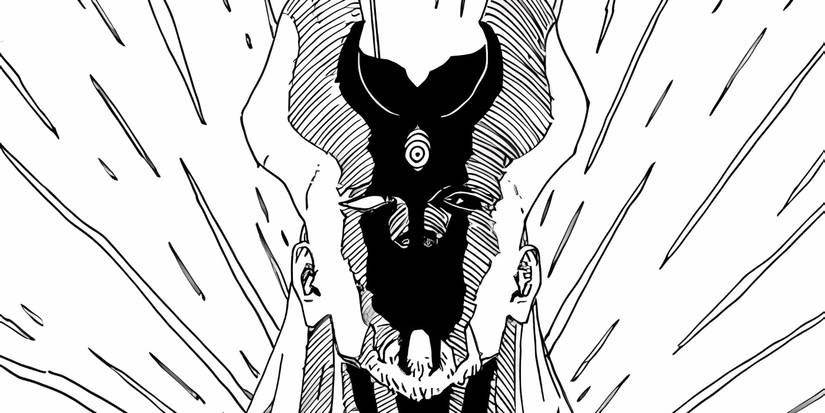 5 Characters Who Are Officially Stronger Than Naruto, Ranked 4 The silhouette of Shibai Otsutsuki as seen in the manga.