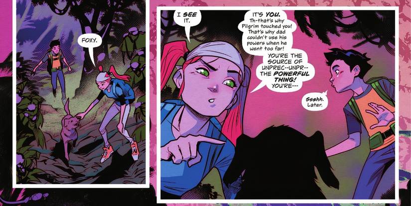 The Flash #15, Irey realizes Flash's dog is the power source that interferes with his speed