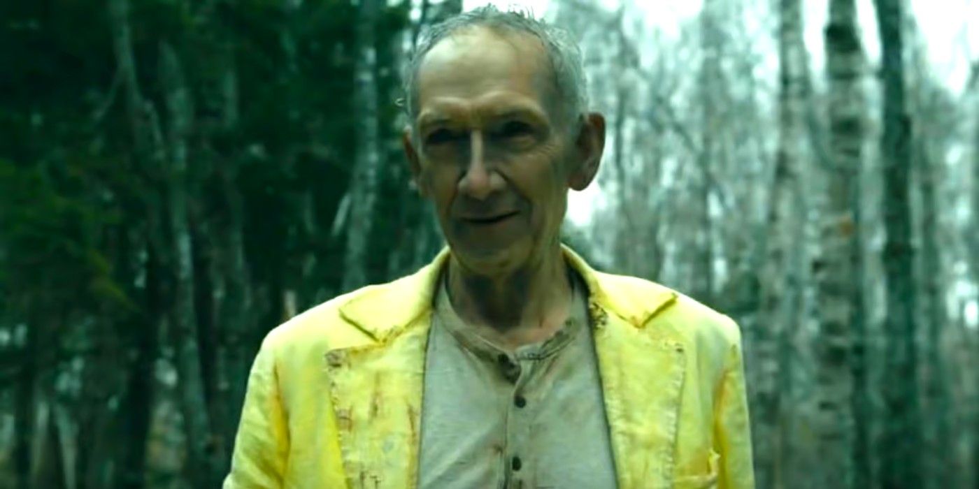 The Man in Yellow smirking in From's season 3 finale