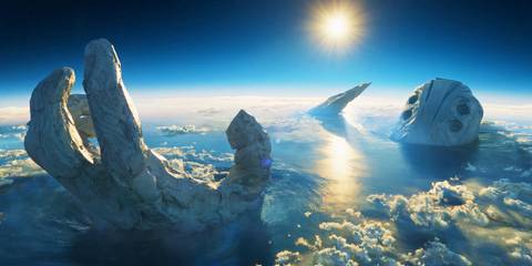 Tiamut in the ocean in Eternals