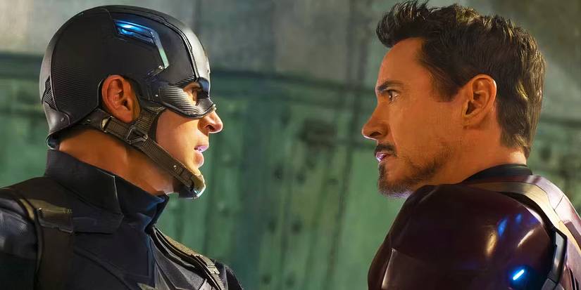 Tony Stark confrontando Steve Rogers sobre a morte de seus pais em Capitão América: Guerra Civil