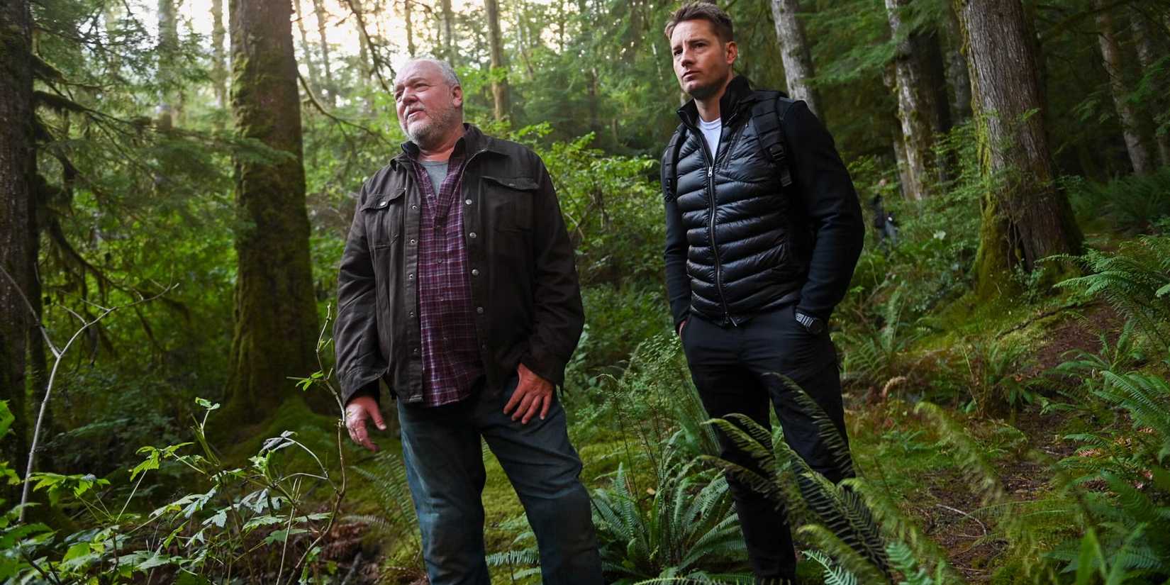 Brent Sexton (Keaton) & Colter Shaw (Justin Hartley) In Tracker Season 2, Episode 6, "Trust Fall"