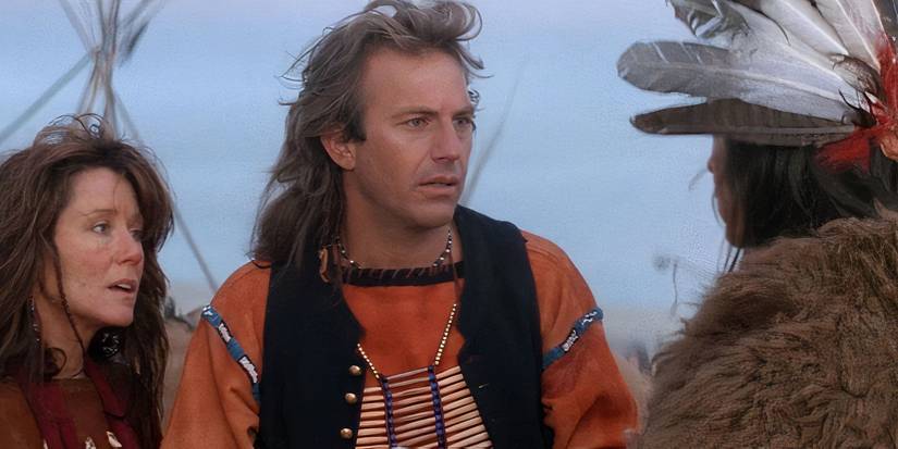 Mullet de Kevin Costner em danças com lobos