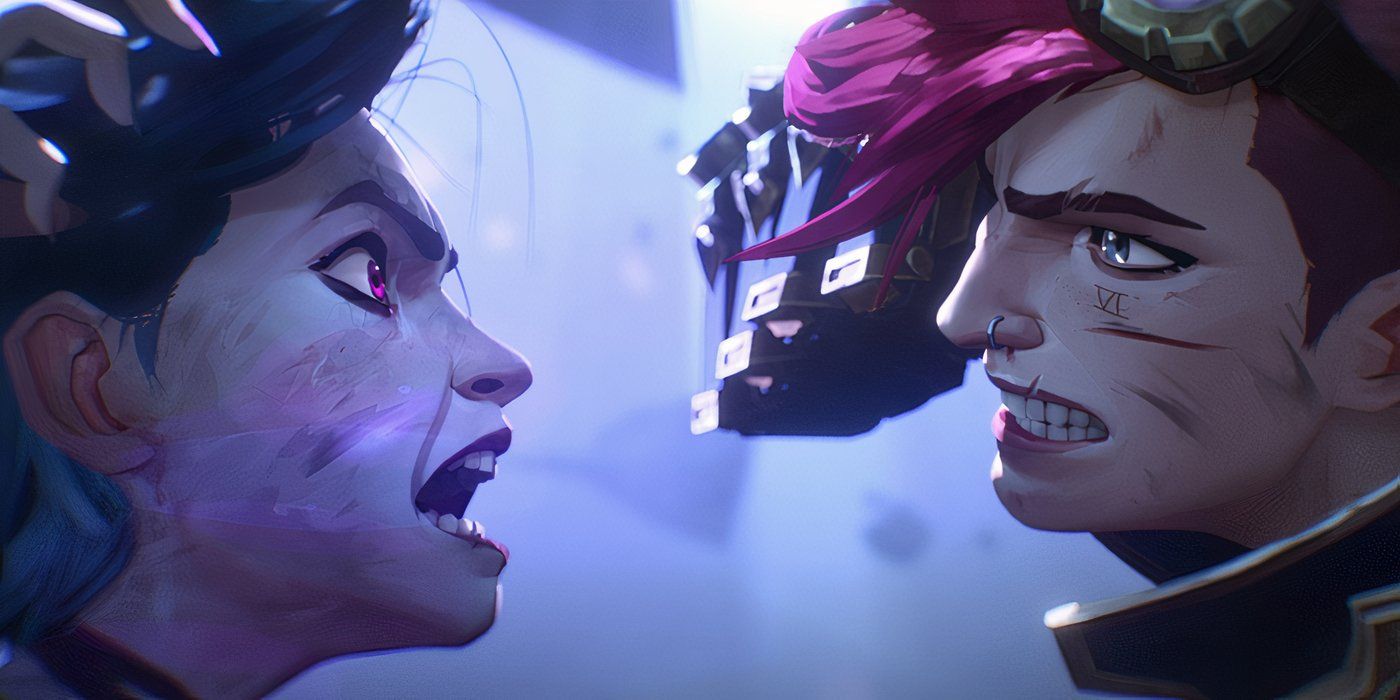 Vi and Jinx screaming at each other mid-fight in Arcane season 2 (2024)