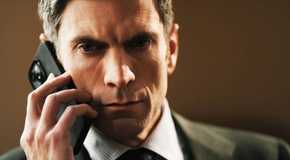 Wes Bentley as Jamie Dutton on the phone in Yellowstone season 5, episode 9