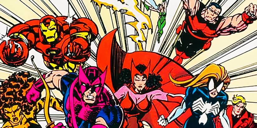 West Coast Avengers charging into battle in Marvel Comics