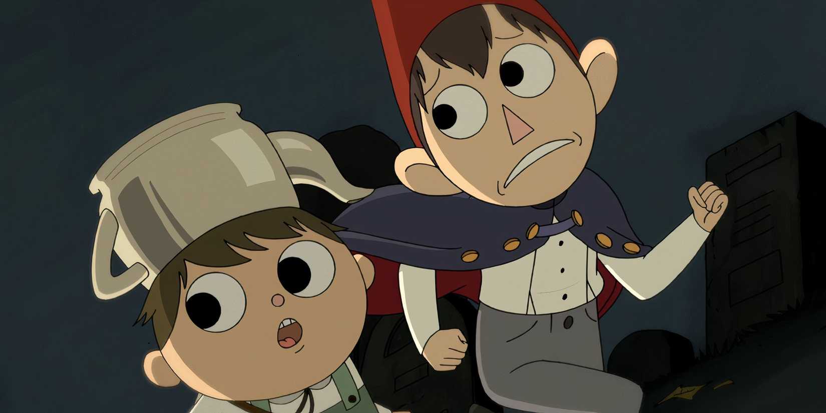 Greg and Wirt running from the police in Over the Garden Wall