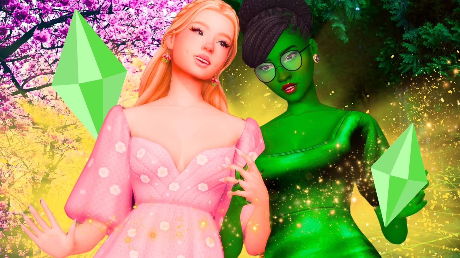 sachin and babi light blue dress My CC-Free Sims 4 Fairy CAS Lookbook: Sweet Allure Kit & More! main image 0