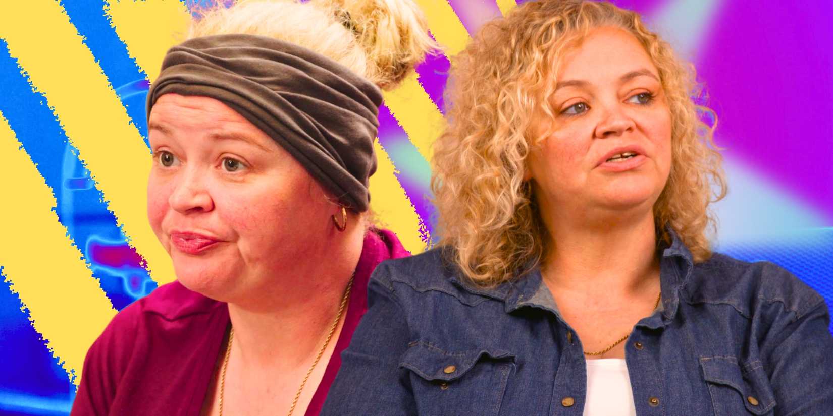 Эманда Халтерман из 1000-lb Sisters в двух изображениях, смотрящих в разные стороны