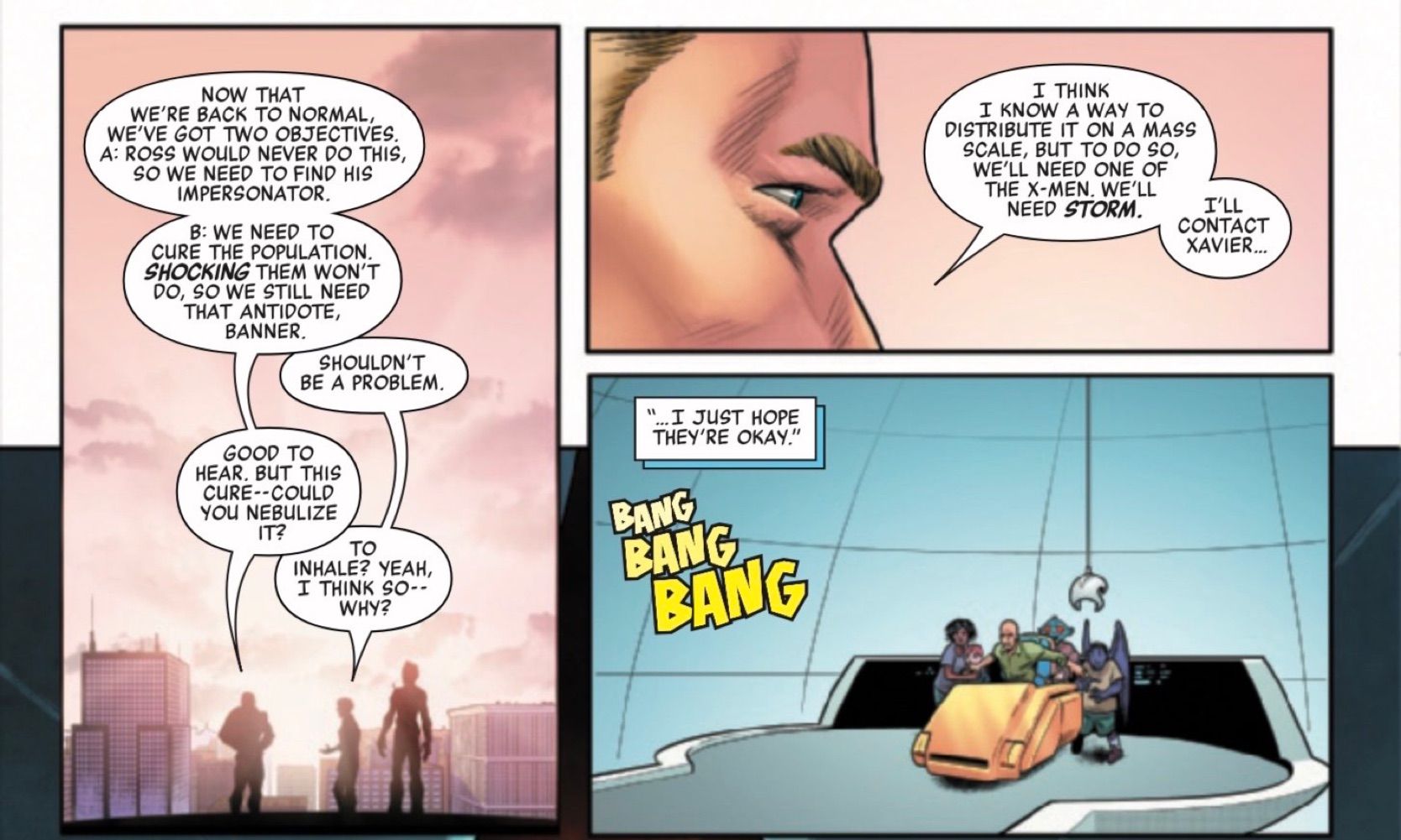 Marvel Zombies: Dawn of Decay #4 by Krajewski and Muhr - Captain America references Xavier, who is hiding out in cerebro