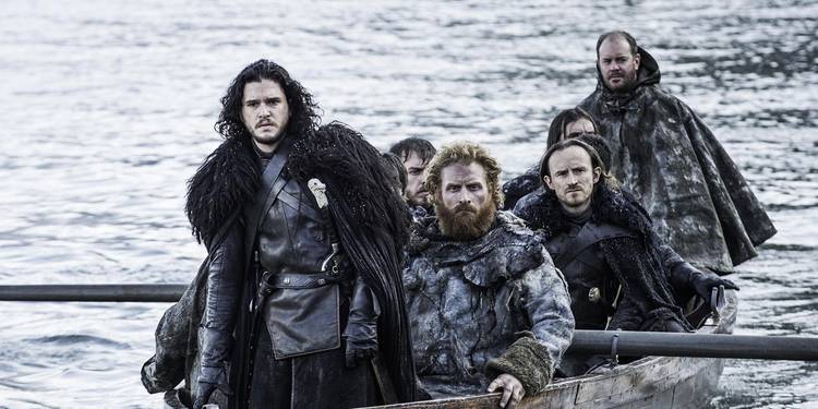 a boat headed by jon snow in game of thrones 'Hardhome'