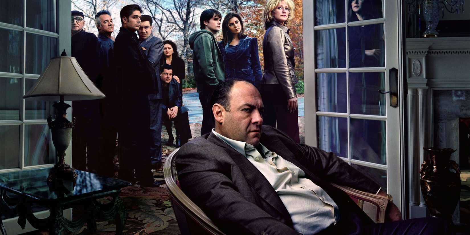 Pôster de The Sopranos com o elenco
