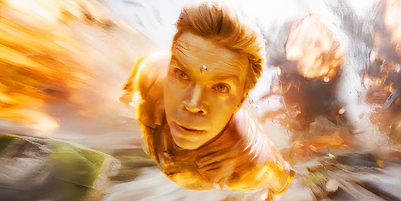 Adam Warlock flying to save his mother in Guardians of the Galaxy Vol. 3