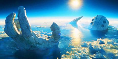 Tiamut in Eternals poking out of the Earth