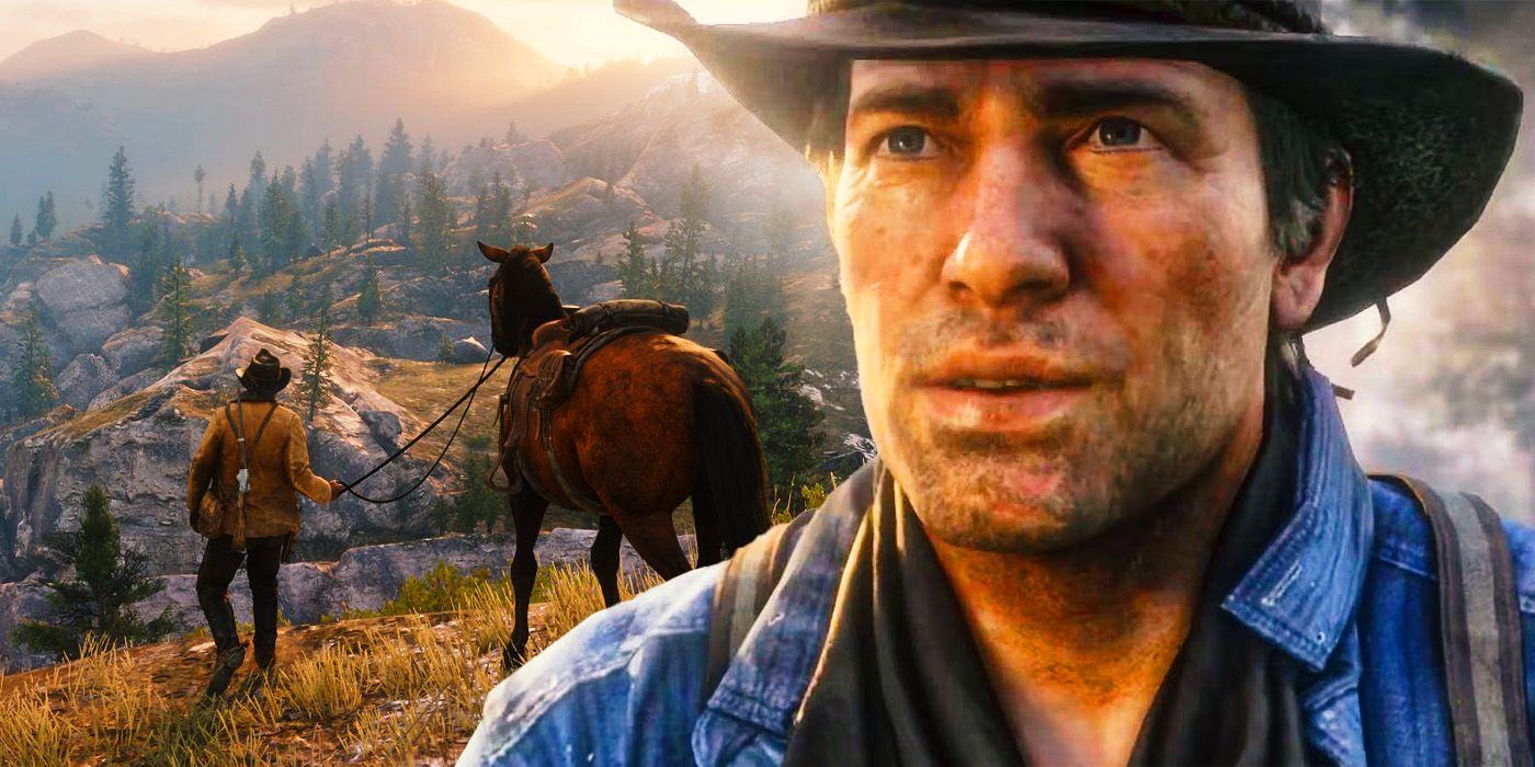 Arthur Morgan in un paesaggio suggestivo