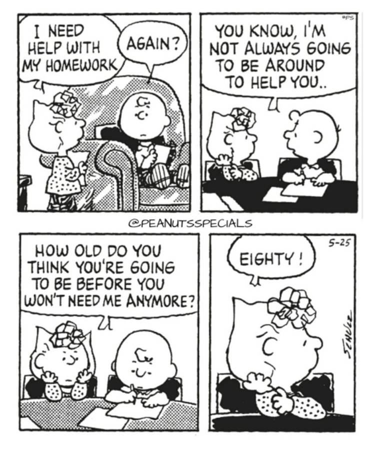 10 Times Peanuts Let Charlie Brown Show Homework Who's Boss