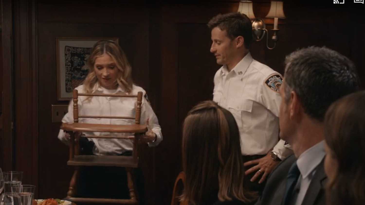 Blue Bloods Eddie brings a high chair to the final family dinner