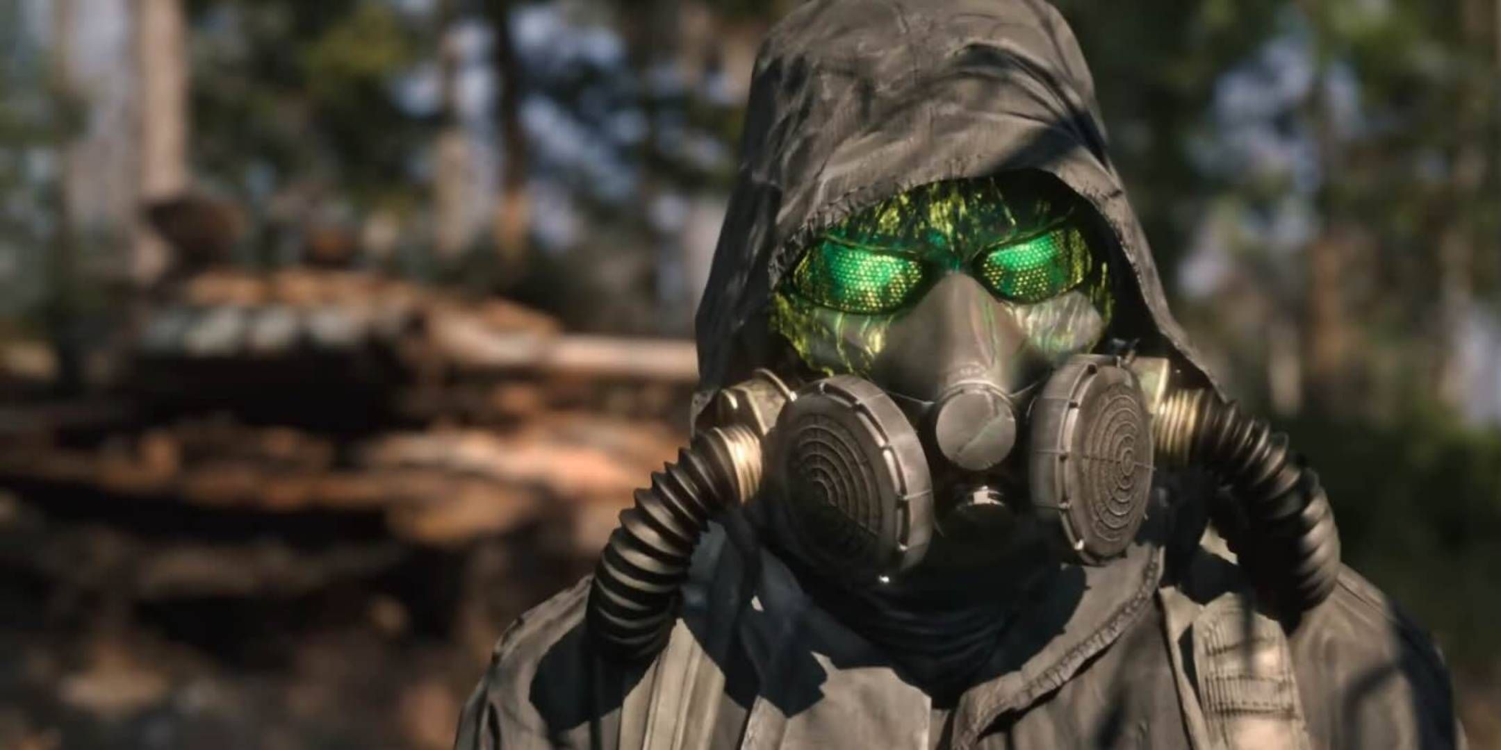 Chernobylite 2 villain wearing a gas mask.