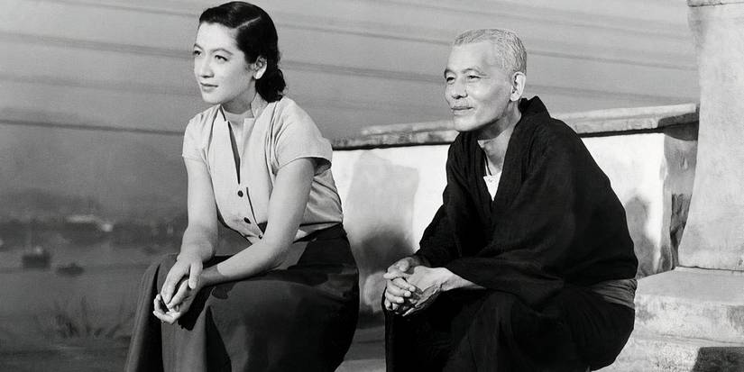 Chishu Ryu with Setsuko Hara in Tokyo Story