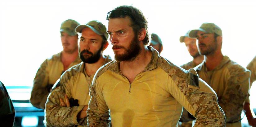 Chris Pratt looking serious as Justin in Zero Dark Thirty