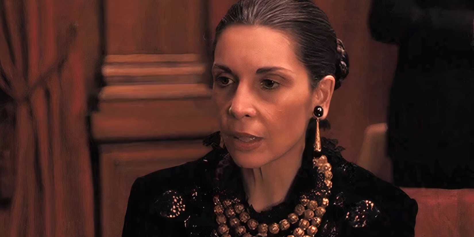 Connie looking off-screen in The Godfather Part III