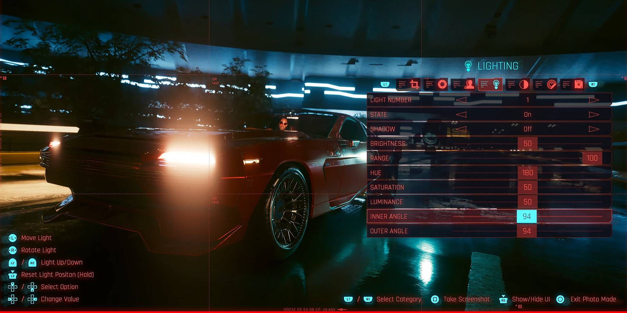 Modalità fotografica in Cyberpunk 2077