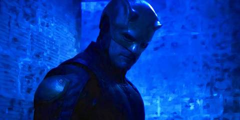 Daredevil in blue hallway in She-Hulk Attorney at Law