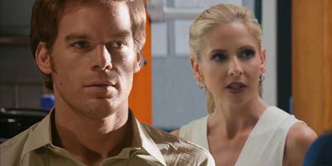 Dexter Morgan (Michael C. Hall) in Dexter and Tanya Martin (Sarah Michelle Gellar) in Dexter: Original Sin