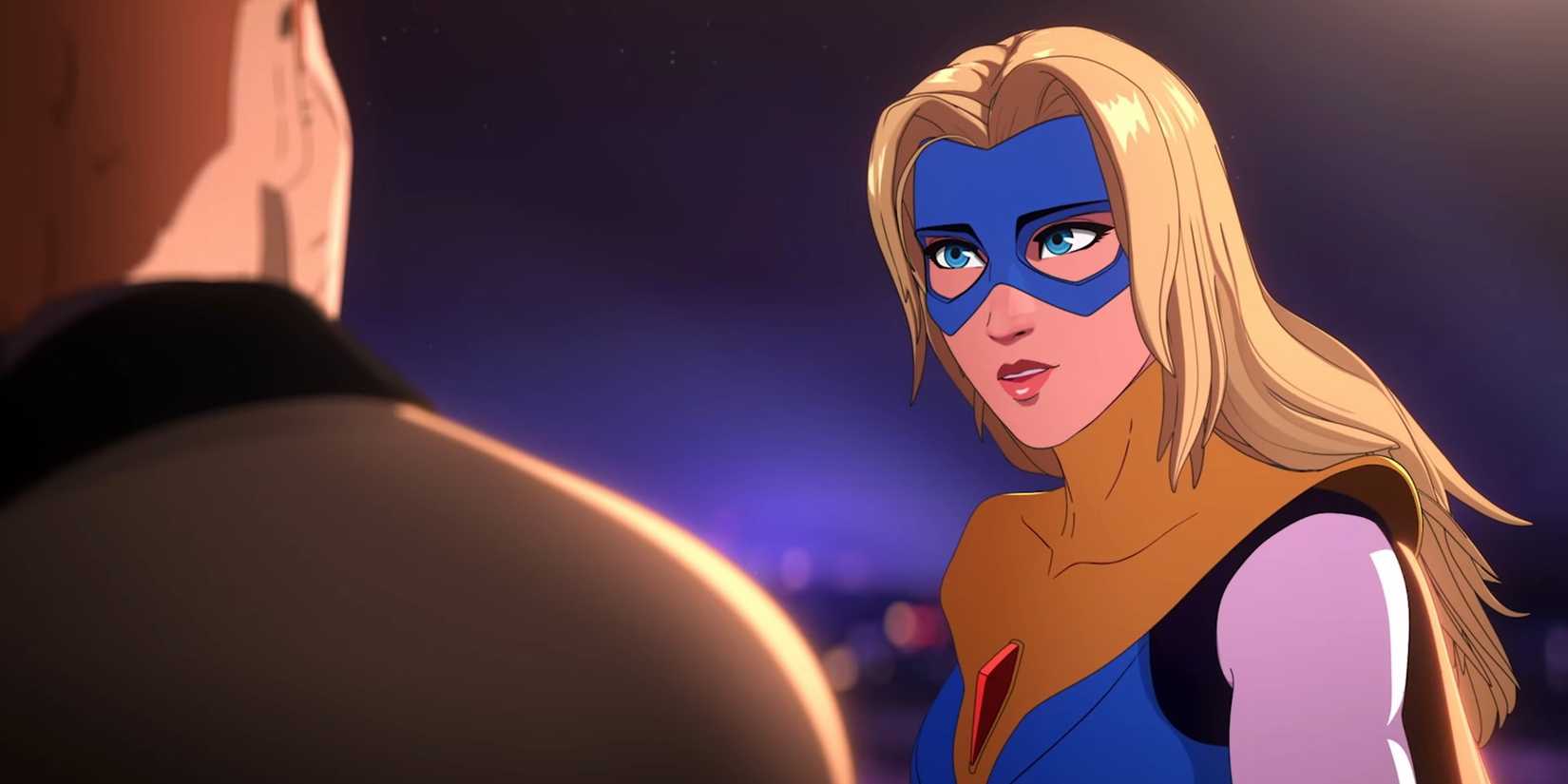 Blonde Blazer de Dispatch conversando com Robert Robertson.