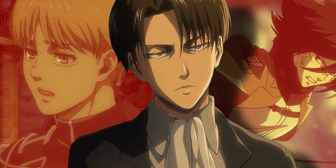 Attack on Titan custom cover image by Lauren Kells of Armin Arlert, Levi Ackerman, and Mikasa Ackerman