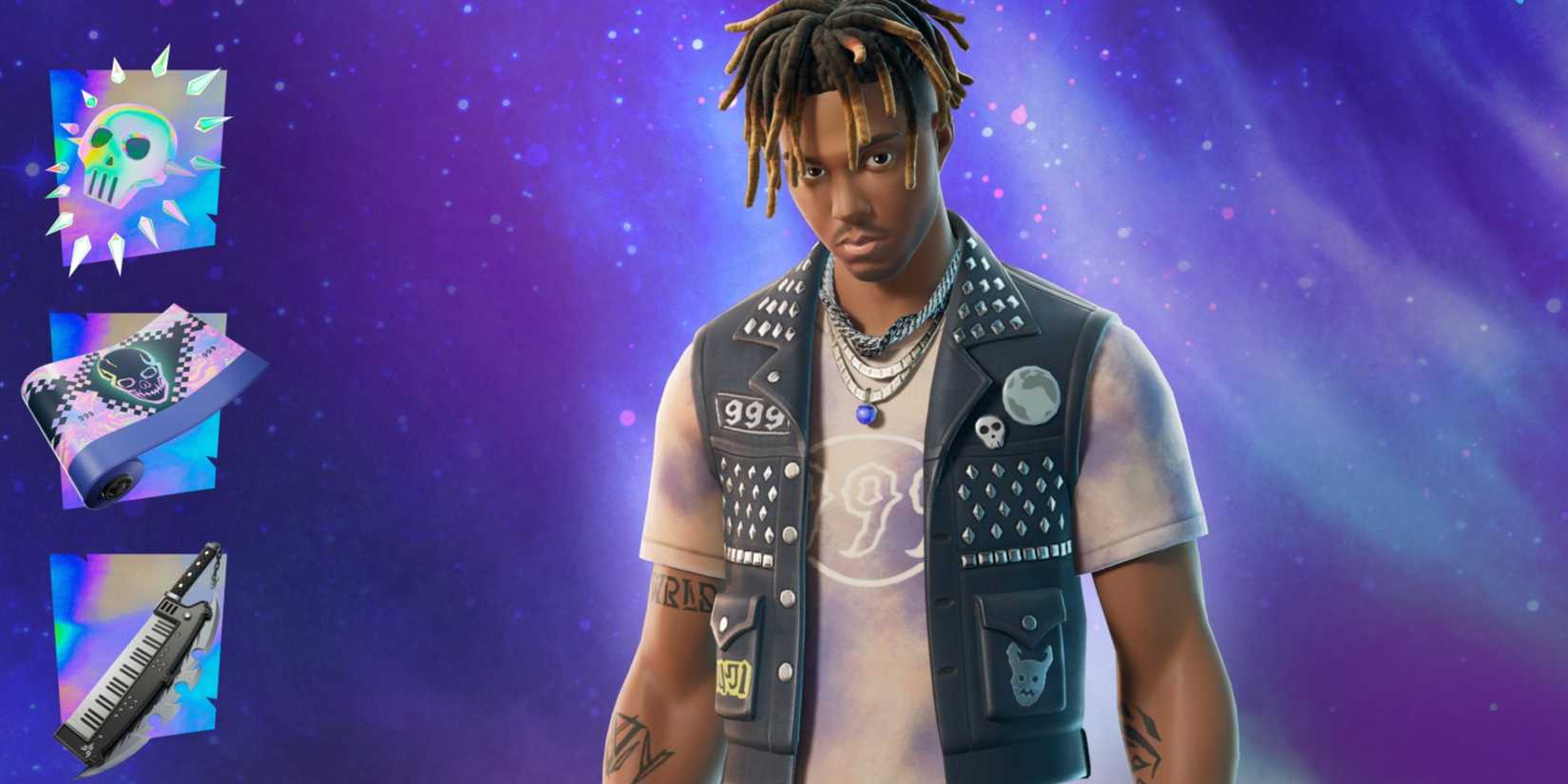 fortnite juice wrld outfit next to other free items.
