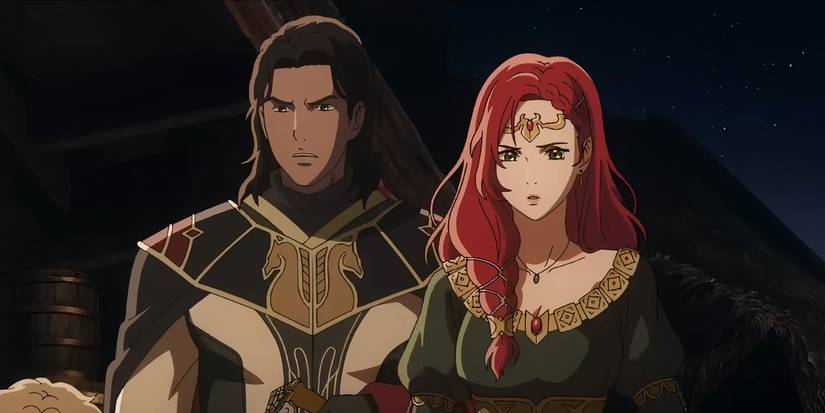 Фреалаф рядом с Герой в "Властелин колец: Война рохиримов" (2024)