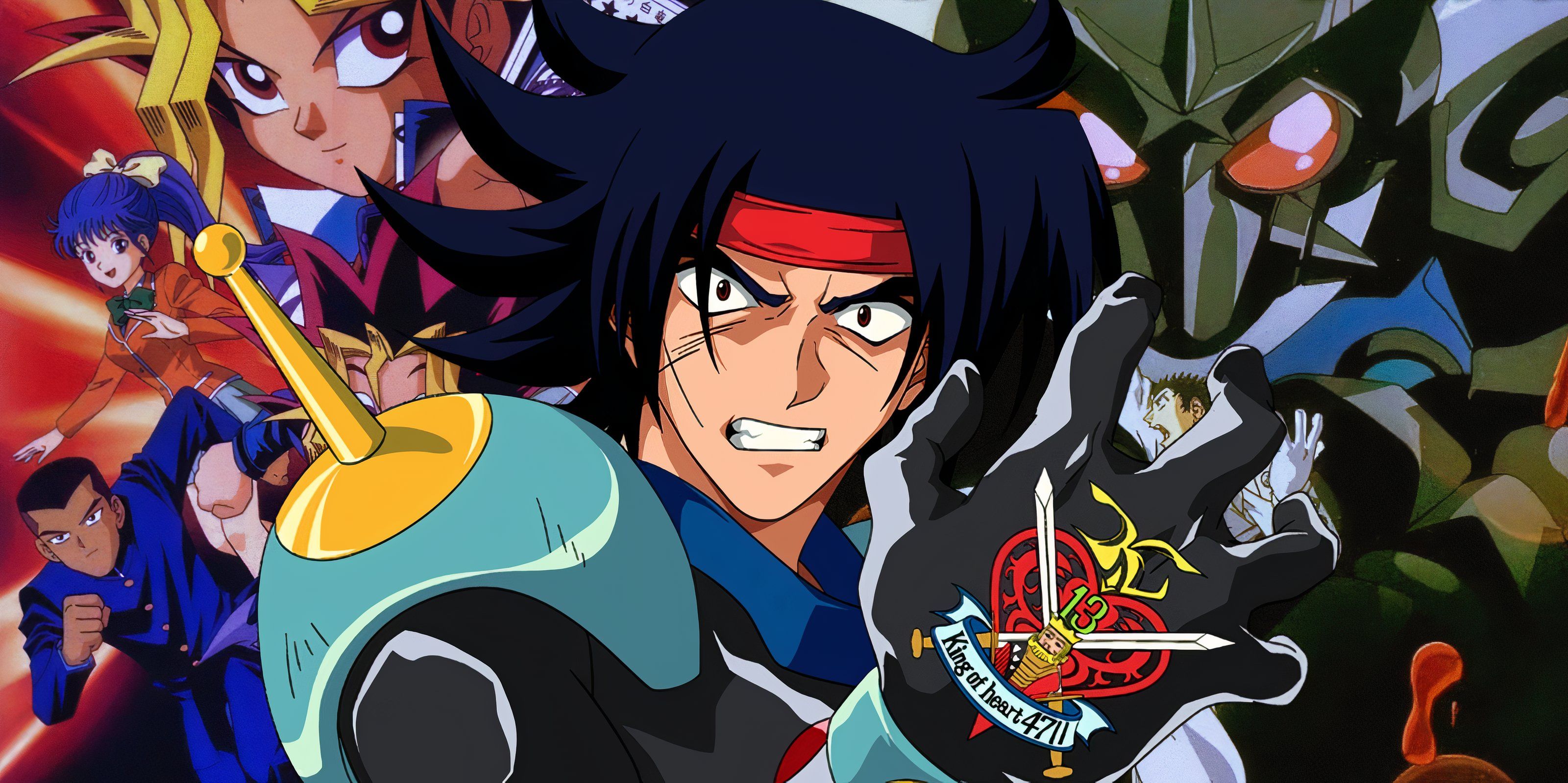 Feature header showing G Gundam, Yu-Gi-Oh!, and Apocalypse Zero