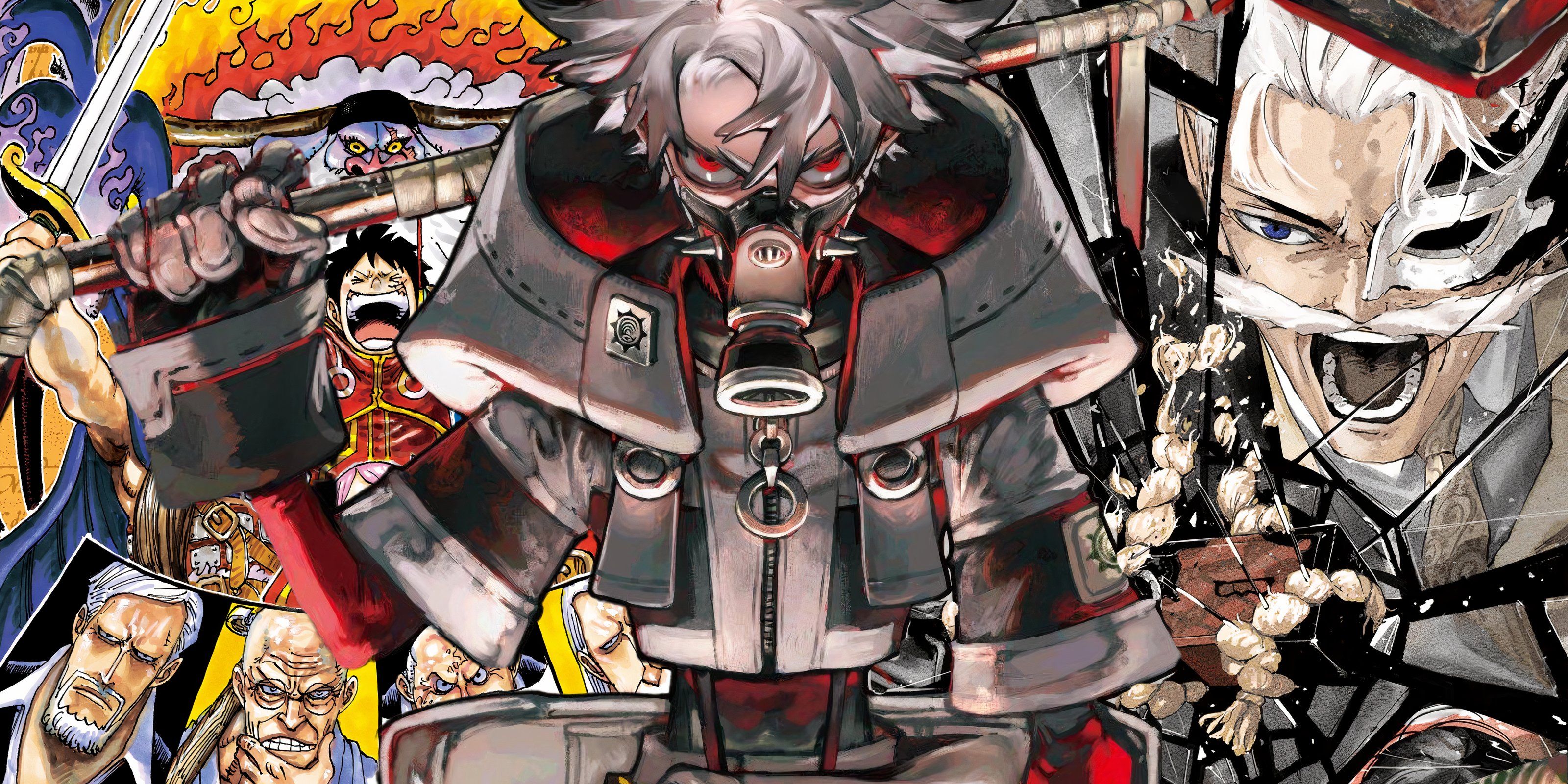 Feature header showing Gachiakuta, One Piece, and Kagurabachi