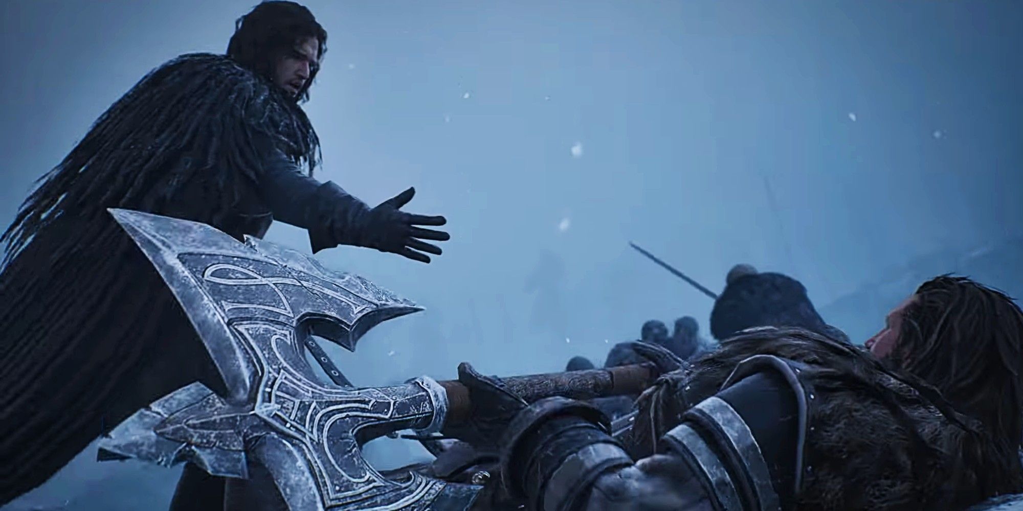Game of Thrones Kingsroad John helping man up.