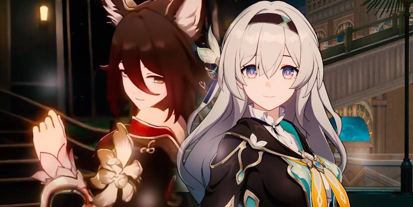 Honkai Star Rail's Fugue and Firefly pose next to each other.
